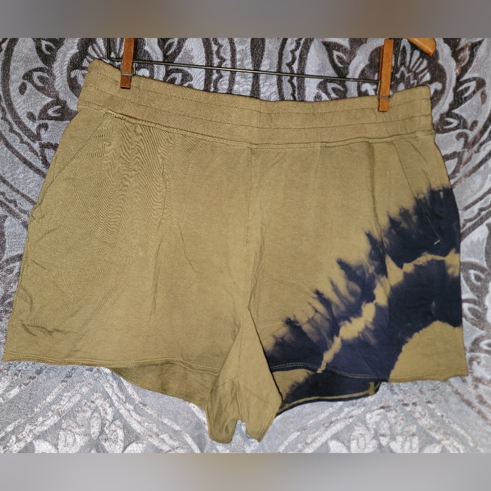 JoyLab Olive and Black Tie-Dye Athletic Shorts